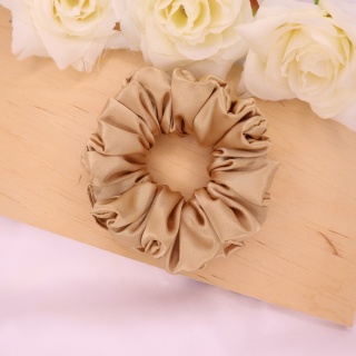 Gumka do włosów - scrunchie L stare złoto