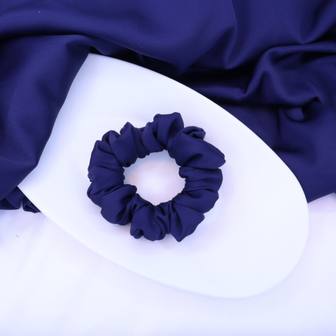 Gumka do włosów - scrunchie S granatowa